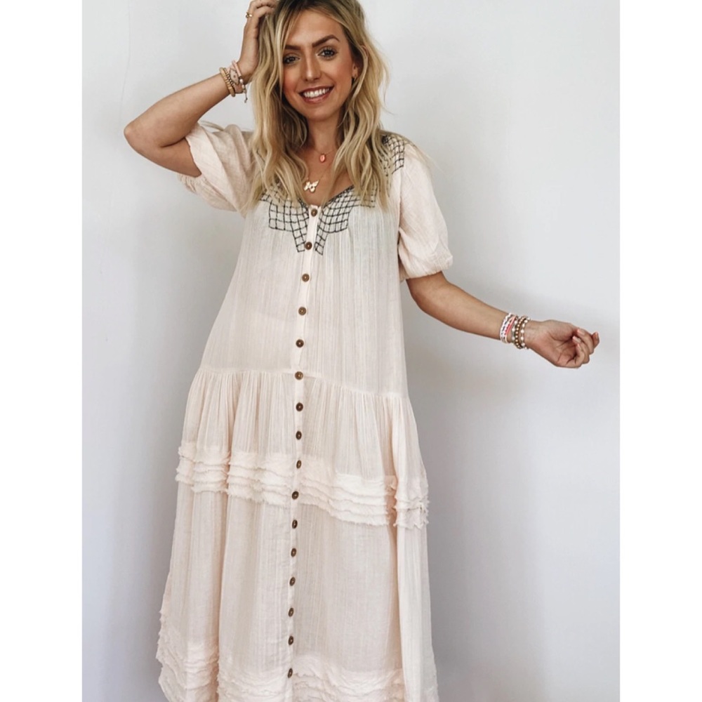 Free People Cozy Cozy Blush Midi with Pockets